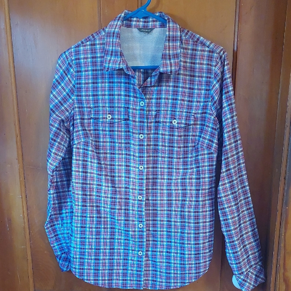 Pink And Purple Plaid Shirt